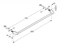 Portprosop Kludi, Amba, 85 cm, crom 